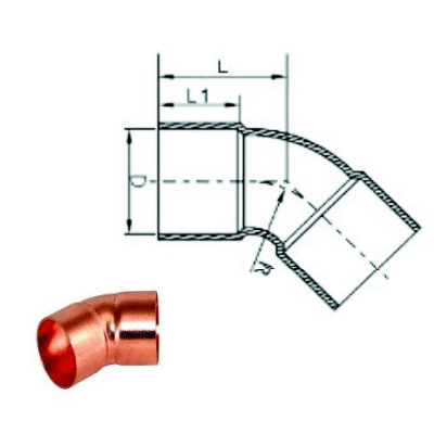 45°Socket elbow